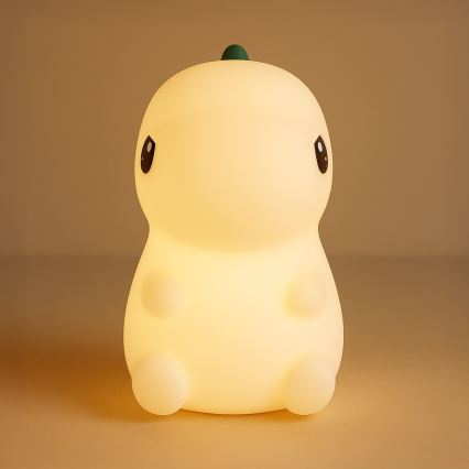 LED RGBW dimbaar oplaadbaar nachtlampje voor kinderen met aanraakbediening DINO LED/1W/5V 1200 mAh