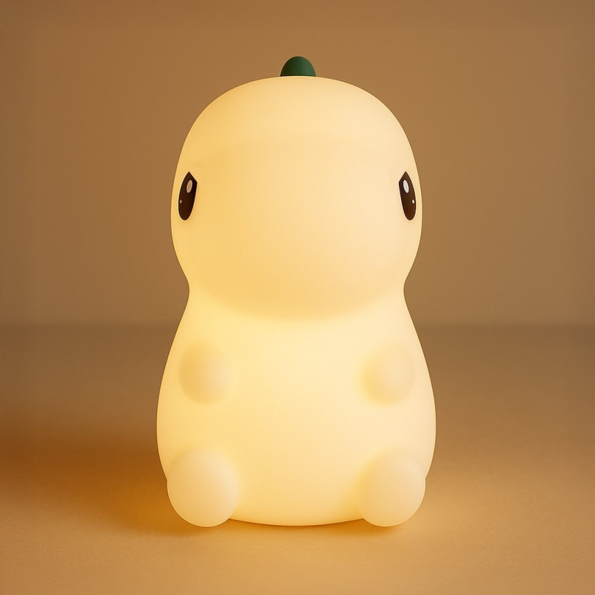 LED RGBW dimbaar oplaadbaar nachtlampje voor kinderen met aanraakbediening DINO LED/1W/5V 1200 mAh