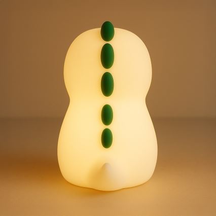 LED RGBW dimbaar oplaadbaar nachtlampje voor kinderen met aanraakbediening DINO LED/1W/5V 1200 mAh