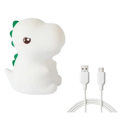 LED RGBW dimbaar oplaadbaar nachtlampje voor kinderen met aanraakbediening DINO LED/1W/5V 1200 mAh