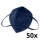 Donkerblauwe Media Sanex Ademhalingsmaskers FFP2 NR / KN95 - 50stuks