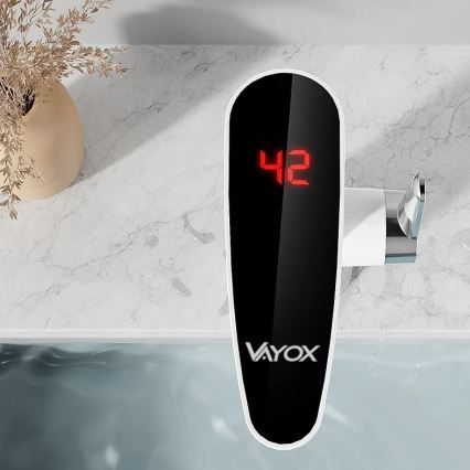 Doorstroomverwarmer met LED-display 3000W/230V IPX4 wit