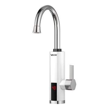 Doorstroomwaterverwarmer met LED scherm 3000W/230V IPX4 wit