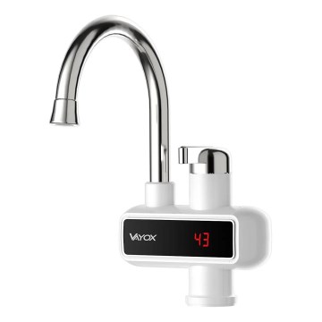 Doorstroomwaterverwarmer met LED scherm 3000W/230V IPX4 wit