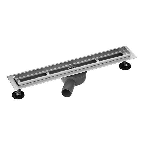 Douchegoot 65x6,7 cm zilver/grijs