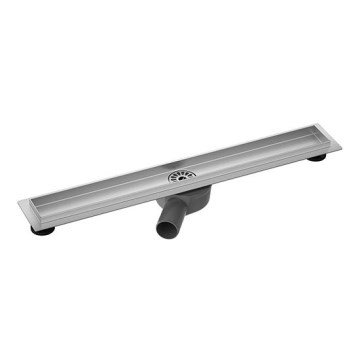 Douchegoot 74x8,1 cm zilver/grijs