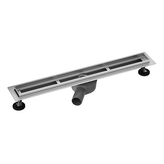 Douchegoot 75x7,6 cm zilver/grijs