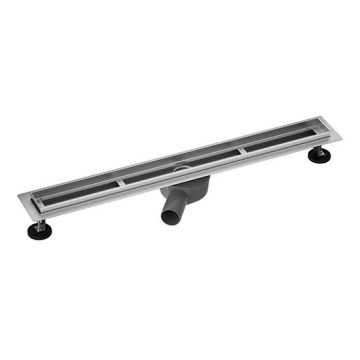 Douchegoot 85x7,6 cm zilver/grijs