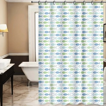 Douchegordijn TORO PREMIUM 178x199 cm blauw/groen