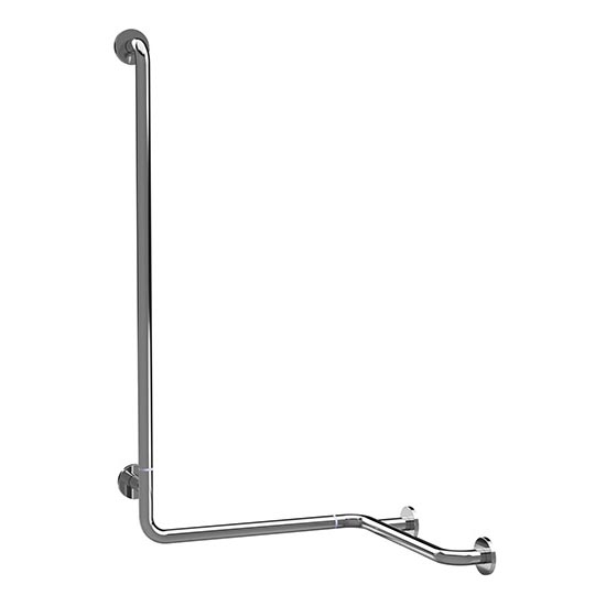 Douchegreep 66x118 cm roestvrij staal/zilver