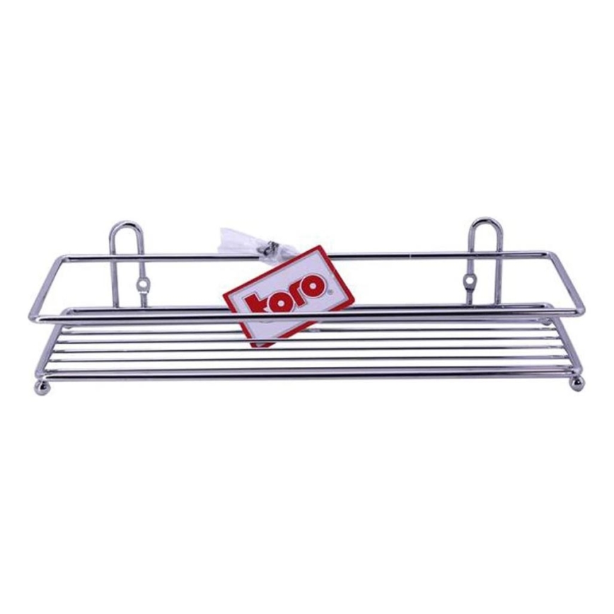 Douchewandplank 10x30 cm glanzend chroom
