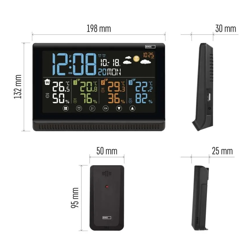 Draadloos weerstation 5V/3xAAA + 2xAAA