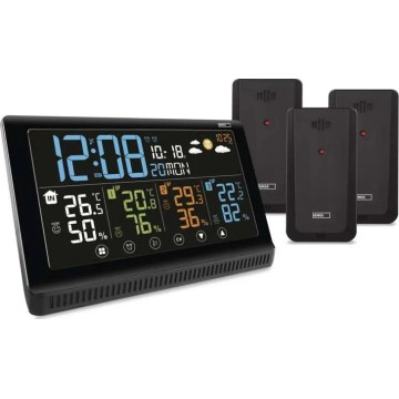 Draadloos weerstation met drie sensoren 5V/3xAAA + 2xAAA
