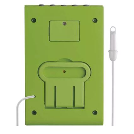 Draadloos weerstation met een wekker 2xLR1130 groen