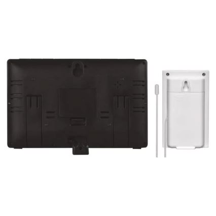 Draadloos weerstation met wekker 5V/3xAAA + 2xAAA zwart