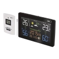Draadloos weerstation met wekker 5V/3xAAA + 2xAAA zwart