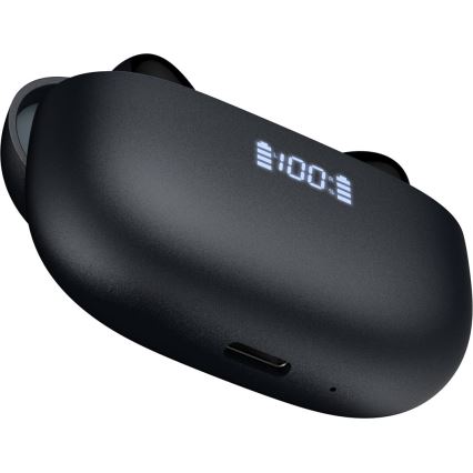 Draadloze koptelefoon met ANC+ENC 300 mAh + 2x 40 mAh zwart