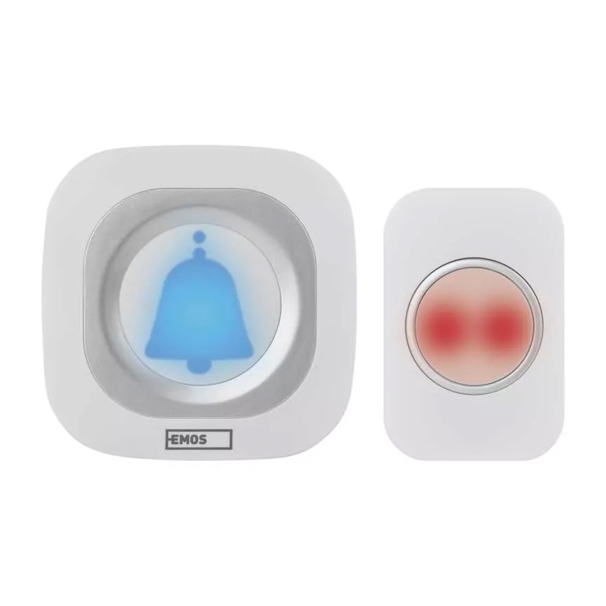Draadloze deurbel voor stopcontact 230V + 1xCR2032 IP44 wit