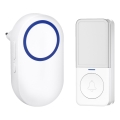 Draadloze deurbel met stekker 230V IP56 wit