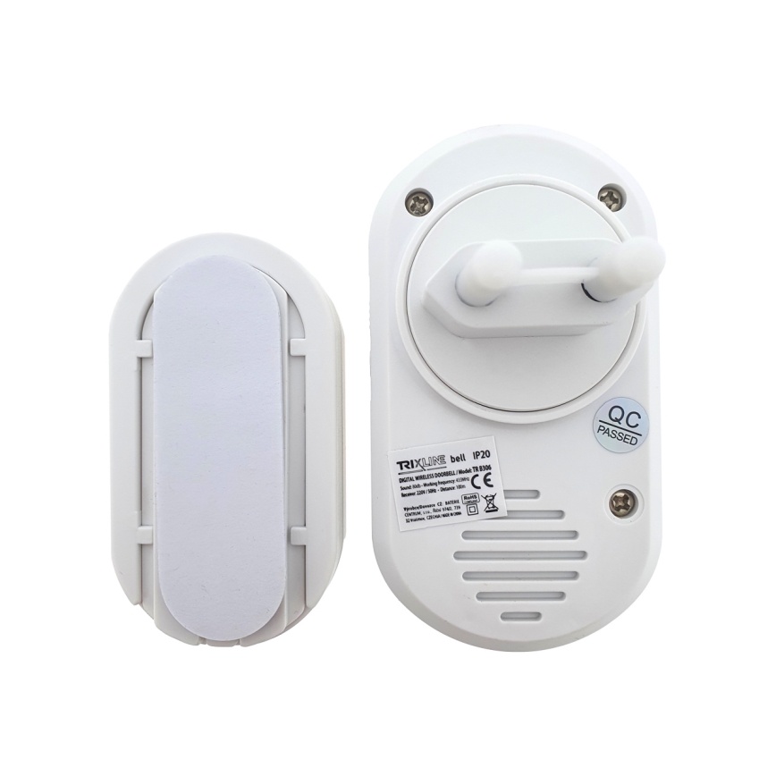 Draadloze deurbel met stekker BELL 230V + 1x23A bruin