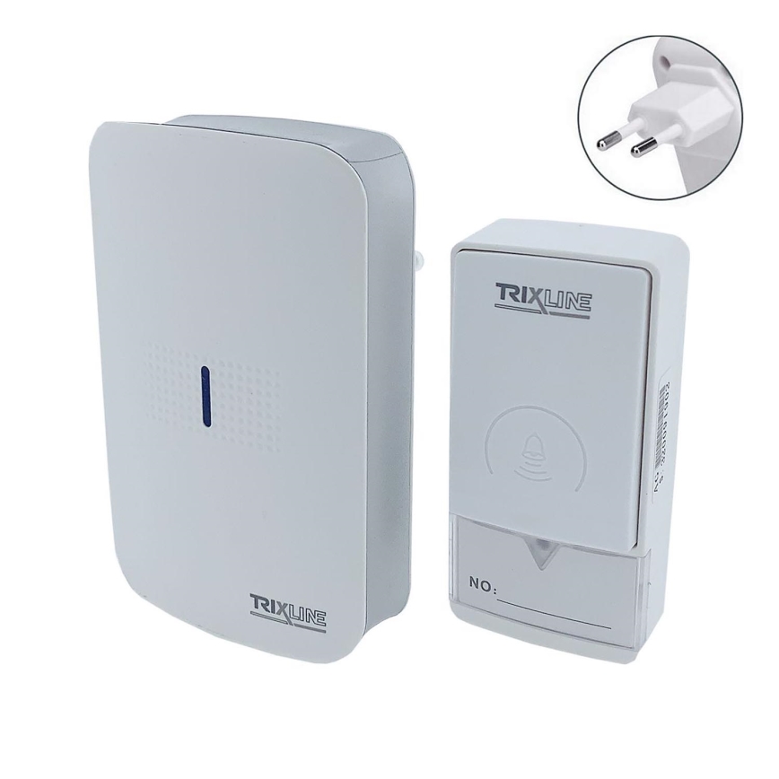 Draadloze deurbel met stekker PIEZO BELL 230V + 1x23A IP40 wit