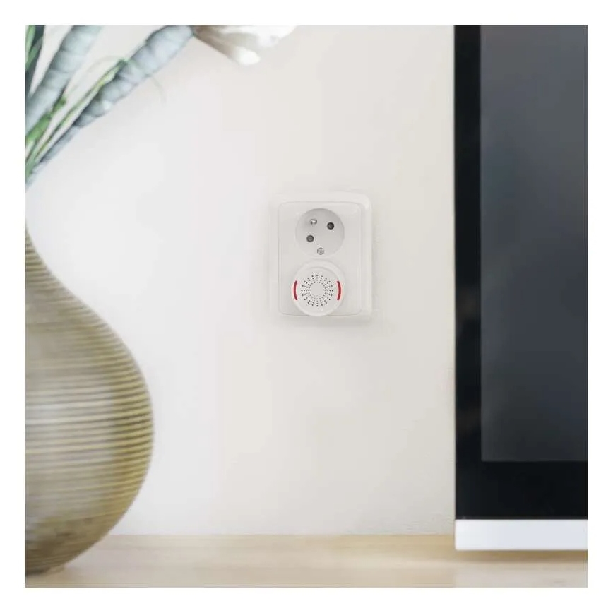 Draadloze deurbel voor stopcontact 230V + 1x CR2032, wit