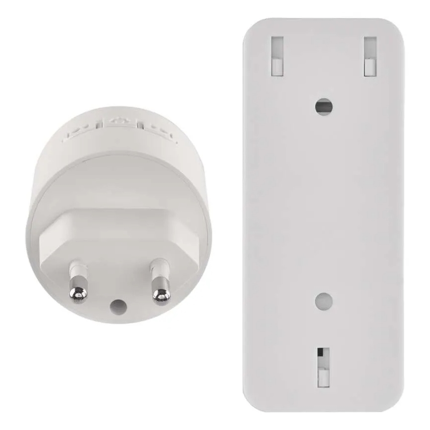 Draadloze deurbel voor stopcontact 230V + 1x CR2032, wit