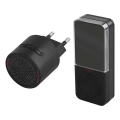 Draadloze deurbel voor stopcontact 230V + 1xCR2032 zwart