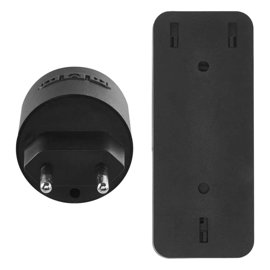 Draadloze deurbel voor stopcontact 230V + 1xCR2032 zwart