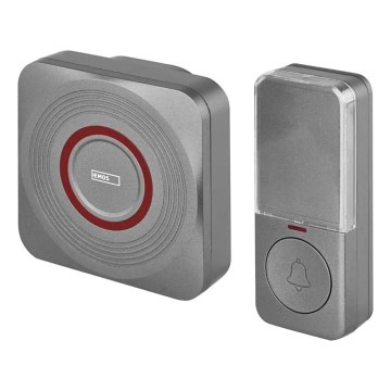 Draadloze deurbel voor stopcontact GoSmart 230V + 1xCR2032 grijs Wi-Fi