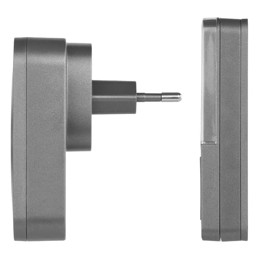 Draadloze deurbel voor stopcontact GoSmart 230V + 1xCR2032 grijs Wi-Fi