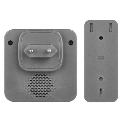 Draadloze deurbel voor stopcontact GoSmart 230V + 1xCR2032 grijs Wi-Fi