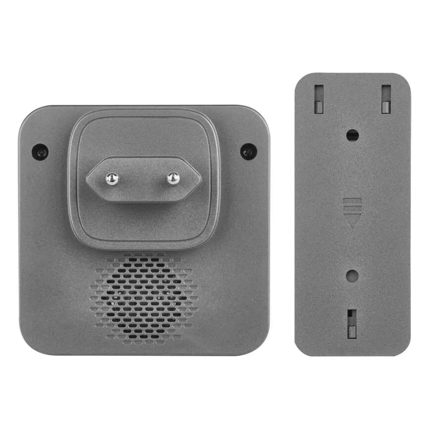 Draadloze deurbel voor stopcontact GoSmart 230V + 1xCR2032 grijs Wi-Fi