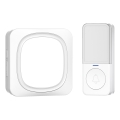 Draadloze stopcontactdeurbel met LED-verlichting 230V IP56 wit