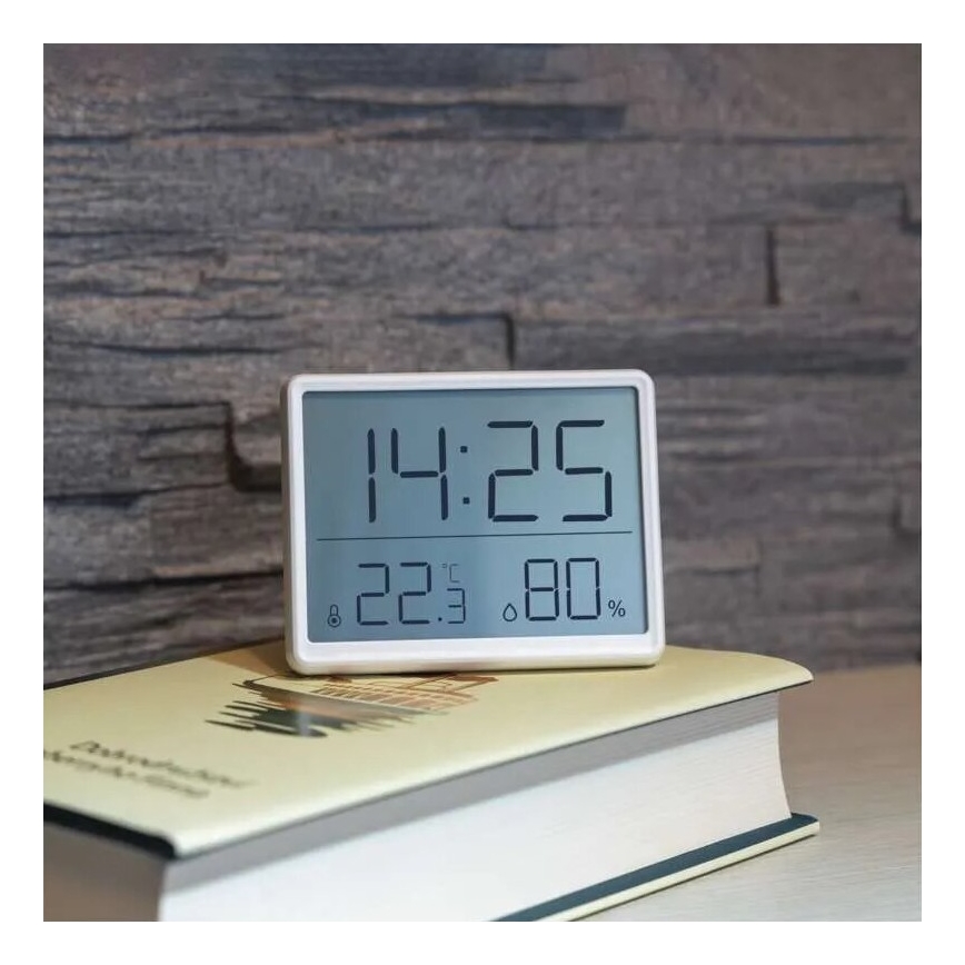 Draadloze thermometer met vochtigheidsmeter 1xCR2032 wit