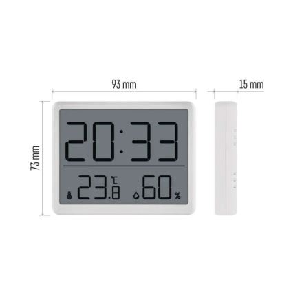 Draadloze thermometer met vochtigheidsmeter 1xCR2032 wit