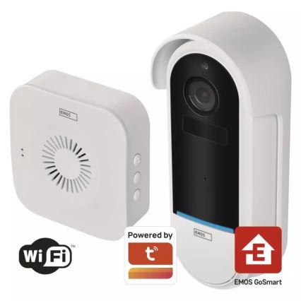 Draadloze video-deurbel met bewegingssensor GoSmart 5V 3xAA IP65 Wi-Fi Tuya