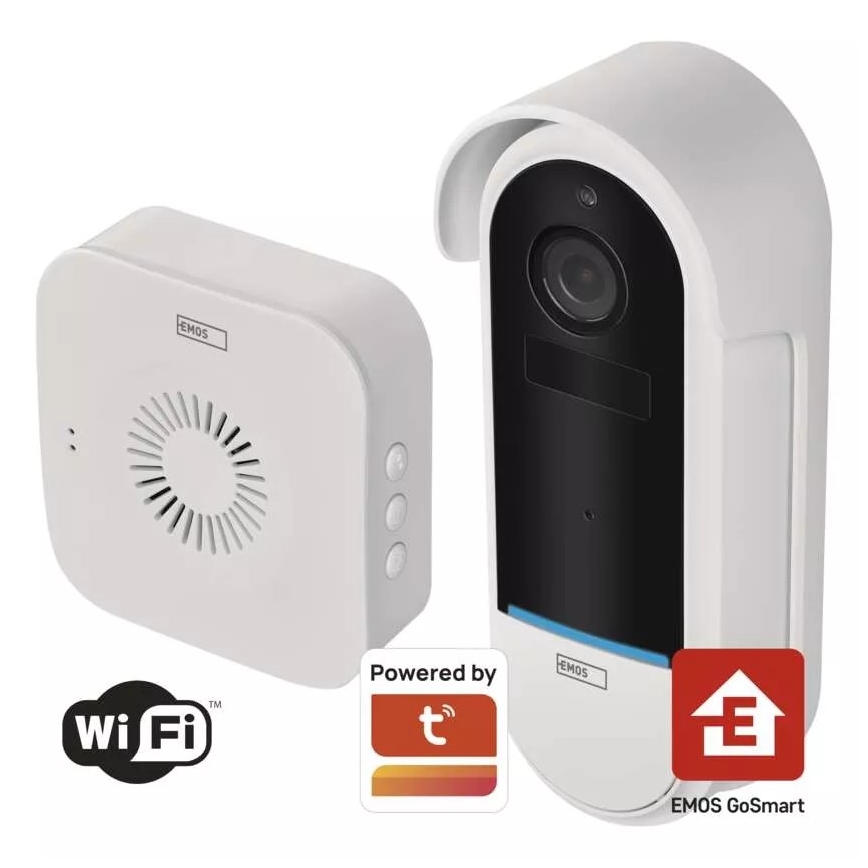 Draadloze video-deurbel met bewegingssensor GoSmart 5V 3xAA IP65 Wi-Fi Tuya