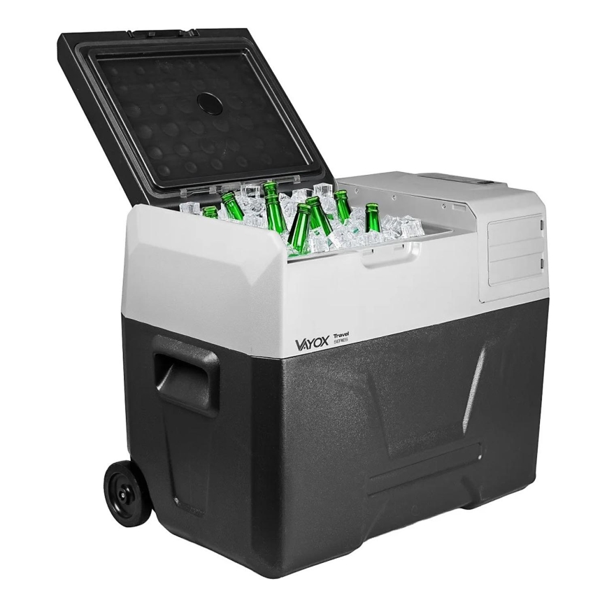 Draagbaar autokoelkast met LCD scherm 40 l 230V/12V/24V zwart
