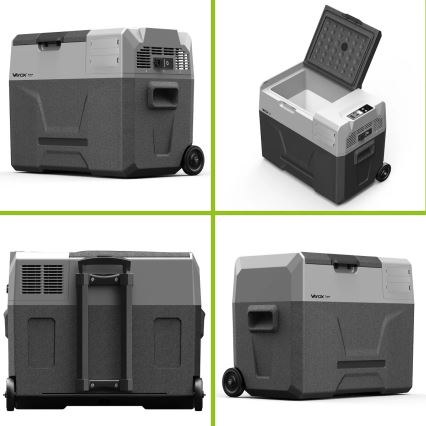 Draagbaar autokoelkast met LCD scherm 40 l 230V/12V/24V zwart