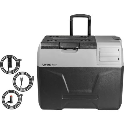 Draagbaar autokoelkast met LCD scherm 40 l 230V/12V/24V zwart
