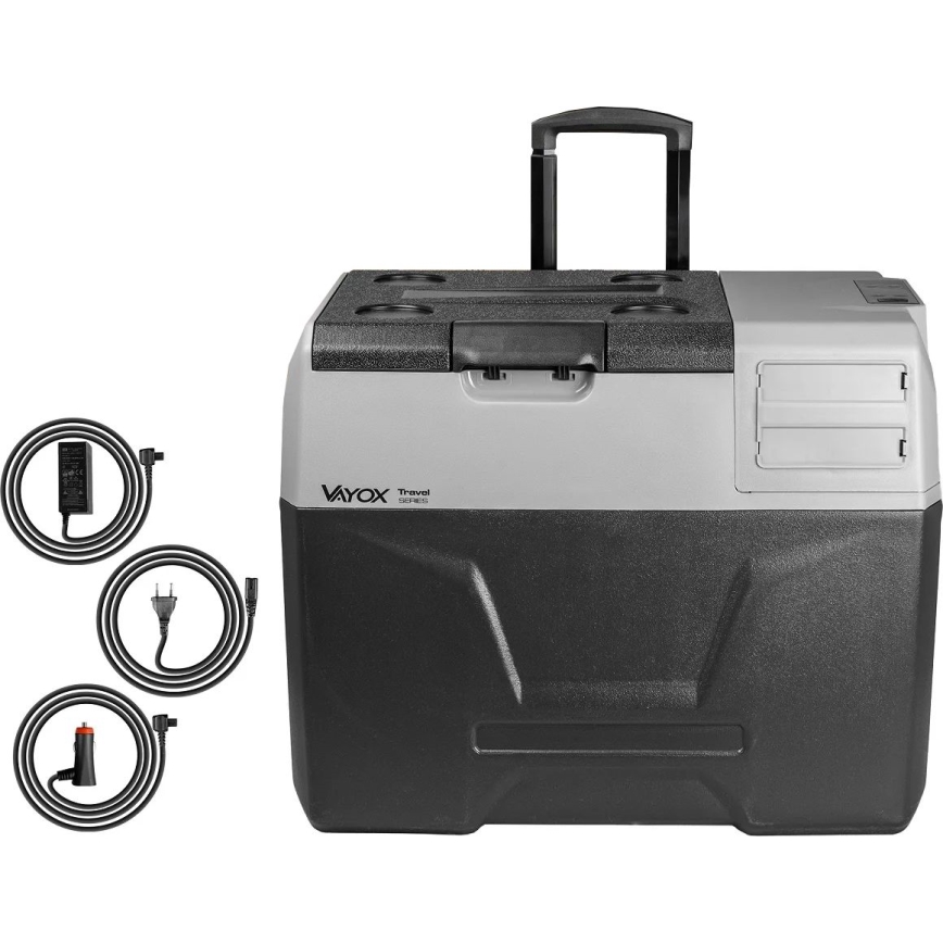 Draagbaar autokoelkast met LCD scherm 40 l 230V/12V/24V zwart
