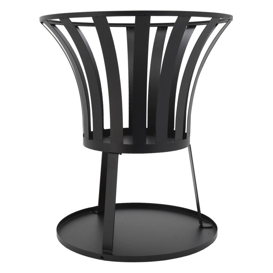 Draagbaar hout kampvuur met rooster zwart