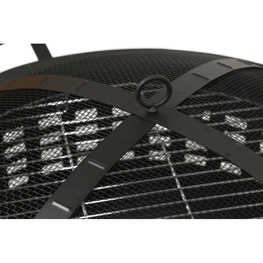 Draagbaar hout kampvuur met rooster zwart