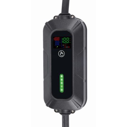 Draagbaar laadstation voor elektrische auto's EV/PHEV AC Type 2 32A/400V 22 kW IP55 5 m kabel + 230V adapter 3,7 kW + opberghoes