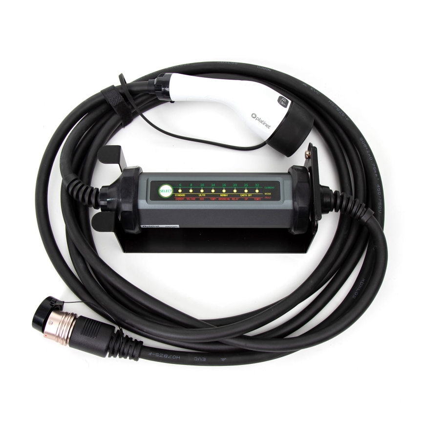 Draagbare oplader voor elektrische auto's met 4 Type 2 adapters 32A/480V 22kW 5m IP67