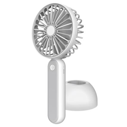 Draagbare handventilator 1200 mA/3,7V USB grijs/wit