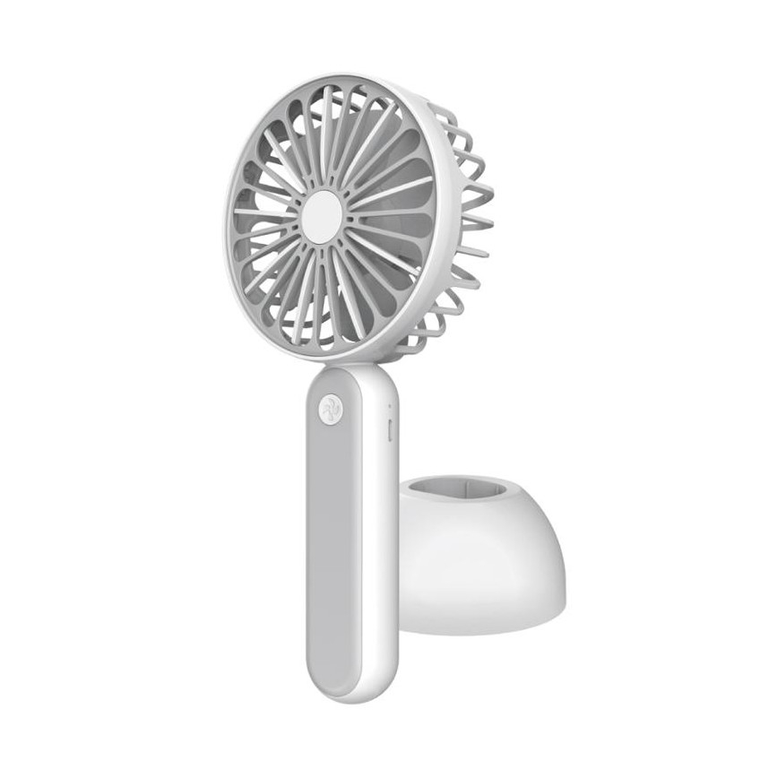 Draagbare handventilator 1200 mA/3,7V USB grijs/wit