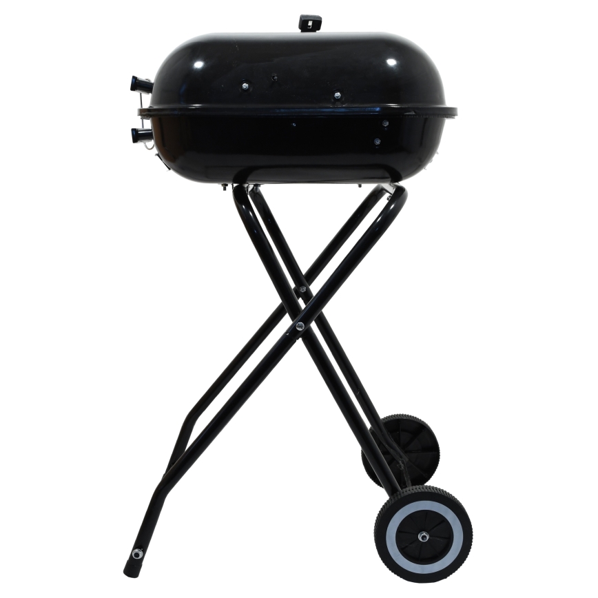Draagbare houtskoolgrill zwart