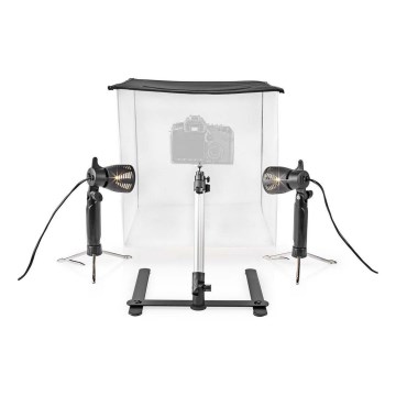 Draagbare LED Fotostudio 2xGU10/5W/230V